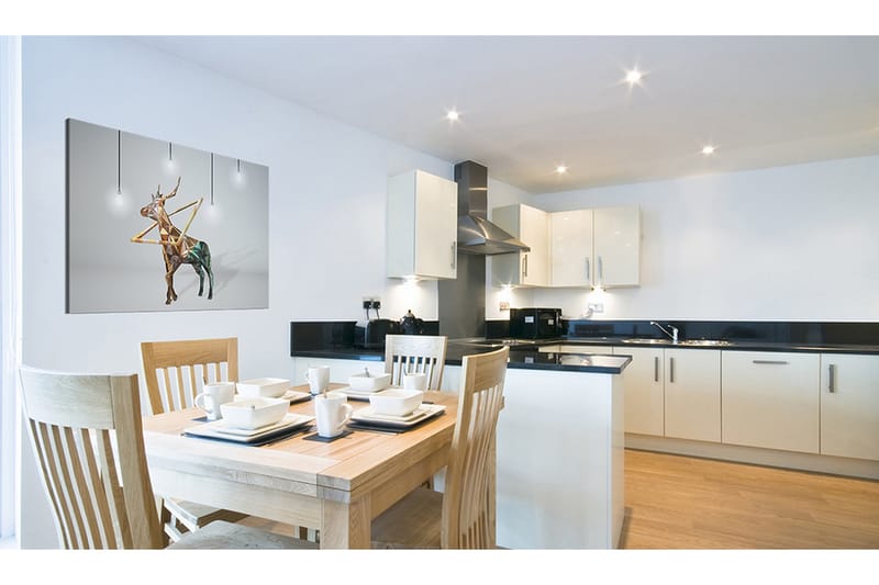 Billede Golden Deer 120x80 - Artgeist sp. z o. o. - Boligtilbehør - Billeder & kunst - Billeder på lærred