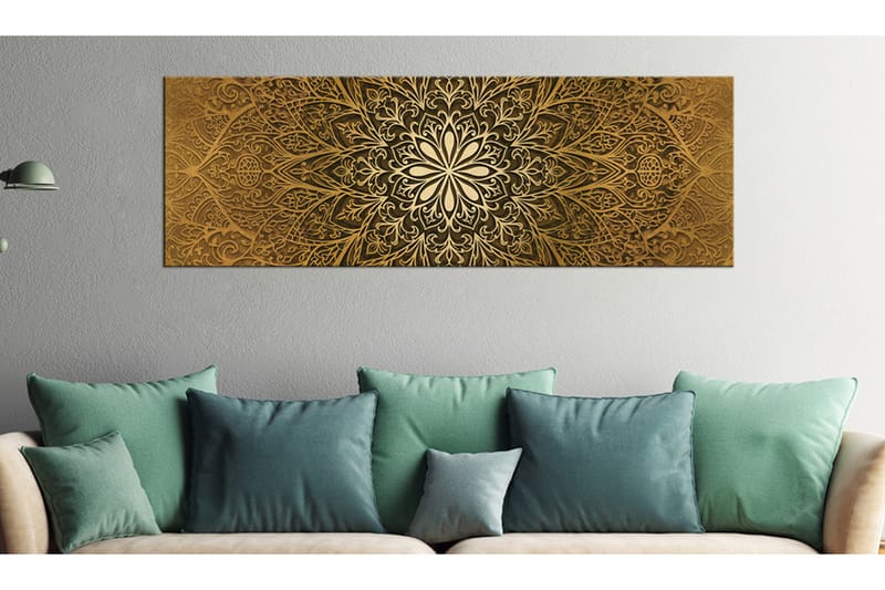 Billede Golden Finesse 135x45 - Artgeist sp. z o. o. - Boligtilbehør - Billeder & kunst - Billeder på lærred