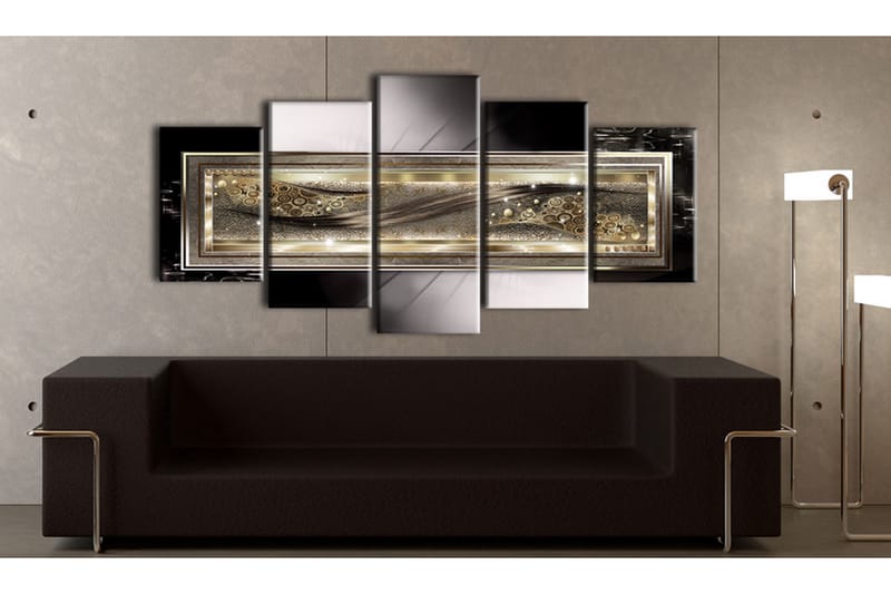 Billede Golden Moments 200x100 - Artgeist sp. z o. o. - Boligtilbehør - Billeder & kunst - Billeder på lærred