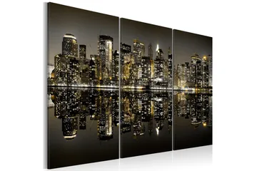 Billede Golden New York 60x40 - Artgeist sp. z o. o. - Boligtilbehør - Billeder & kunst - Billeder på lærred