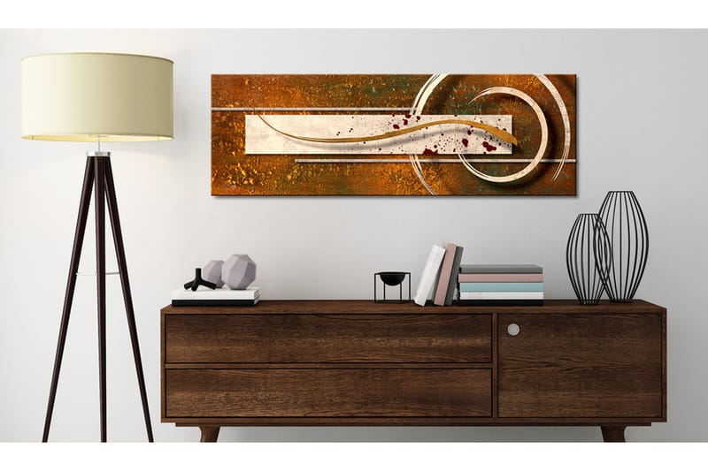 Billede Golden Note 150x50 - Artgeist sp. z o. o. - Boligtilbehør - Billeder & kunst - Billeder på lærred