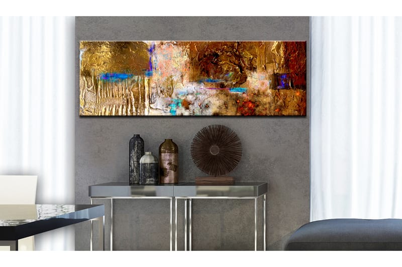 Billede Golden Structure 135x45 - Artgeist sp. z o. o. - Boligtilbehør - Billeder & kunst - Billeder på lærred