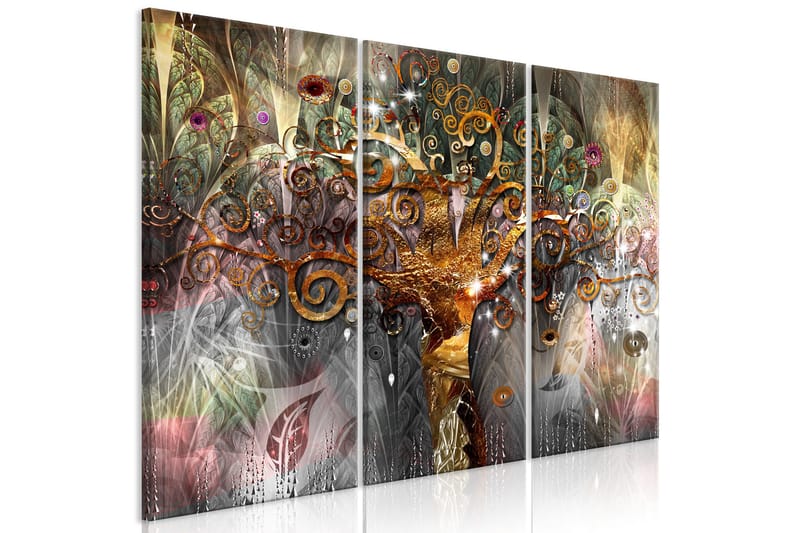 Billede Golden Tree 3 Parts 120x80, Artgeist sp. z o. o.