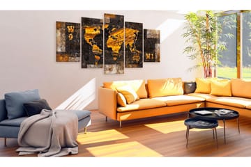 Billede Golden Paths 200x100 - Artgeist sp. z o. o. - Boligtilbehør - Billeder & kunst - Billeder på lærred