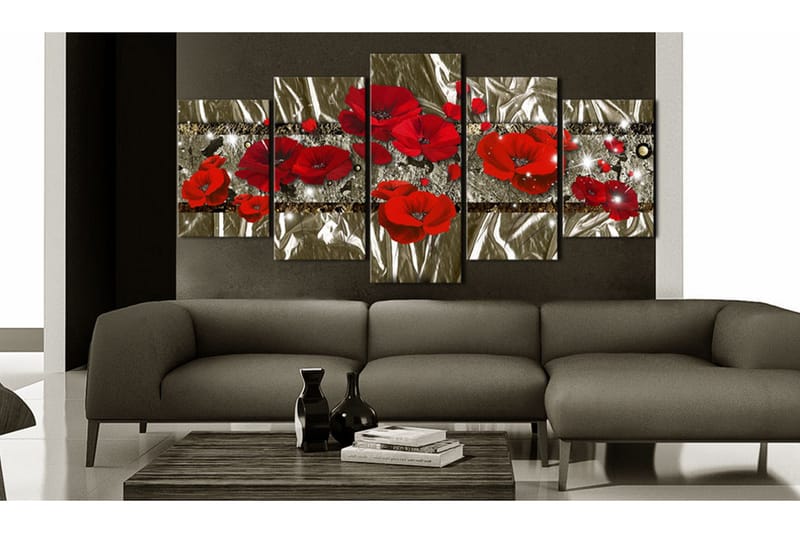 Billede Golden Poppies 200x100 - Artgeist sp. z o. o. - Boligtilbehør - Billeder & kunst - Billeder på lærred