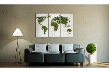 Billede Grønt Land Sommerfugle Triptyk 120x80 - Artgeist sp. z o. o. - Boligtilbehør - Billeder & kunst - Billeder på lærred