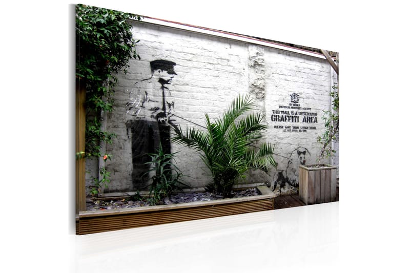 Billede Graffiti Area Banksy 60x40 - Artgeist sp. z o. o. - Boligtilbehør - Billeder & kunst - Billeder på lærred