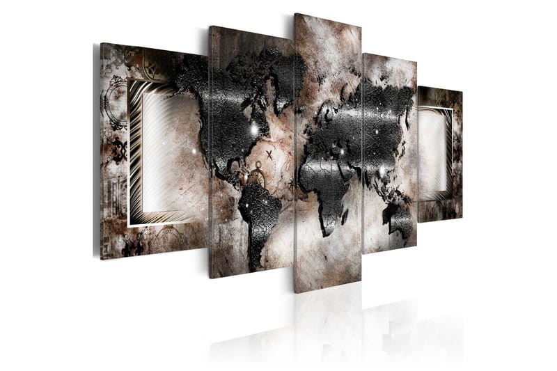 Billede Graphite Map 100x50, Artgeist sp. z o. o.