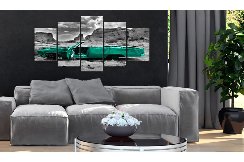 Billede Green Car 200x100 - Artgeist sp. z o. o. - Boligtilbehør - Billeder & kunst - Billeder på lærred