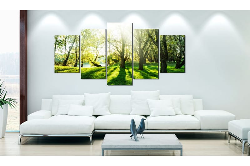 Billede Green Glade 200x100 - Artgeist sp. z o. o. - Boligtilbehør - Billeder & kunst - Billeder på lærred