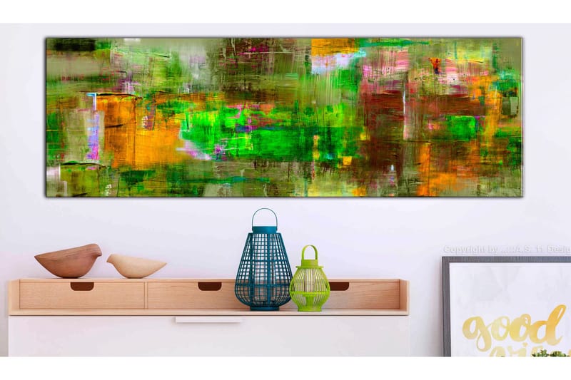 Billede Green Land 120x40 - Artgeist sp. z o. o. - Boligtilbehør - Billeder & kunst - Billeder på lærred