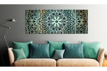 Billede Green Mandala 225x90 - Artgeist sp. z o. o. - Boligtilbehør - Billeder & kunst - Billeder på lærred