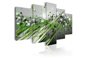 Billede Green Rhythm 100x50 - Artgeist sp. z o. o. - Boligtilbehør - Billeder & kunst - Billeder på lærred