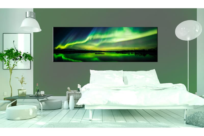 Billede Green Sky 135x45 - Artgeist sp. z o. o. - Boligtilbehør - Billeder & kunst - Billeder på lærred