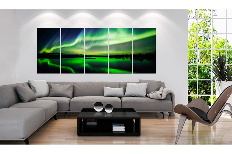 Billede Green Sky 225x90 - Artgeist sp. z o. o. - Boligtilbehør - Billeder & kunst - Billeder på lærred