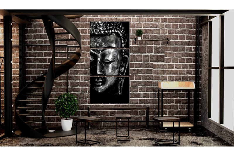 Billede Grey Buddha 30x60 - Artgeist sp. z o. o. - Boligtilbehør - Billeder & kunst - Billeder på lærred