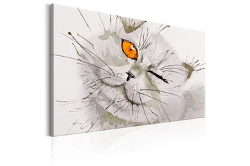 Billede Grey Cat 120x80 - Artgeist sp. z o. o. - Boligtilbehør - Billeder & kunst - Billeder på lærred
