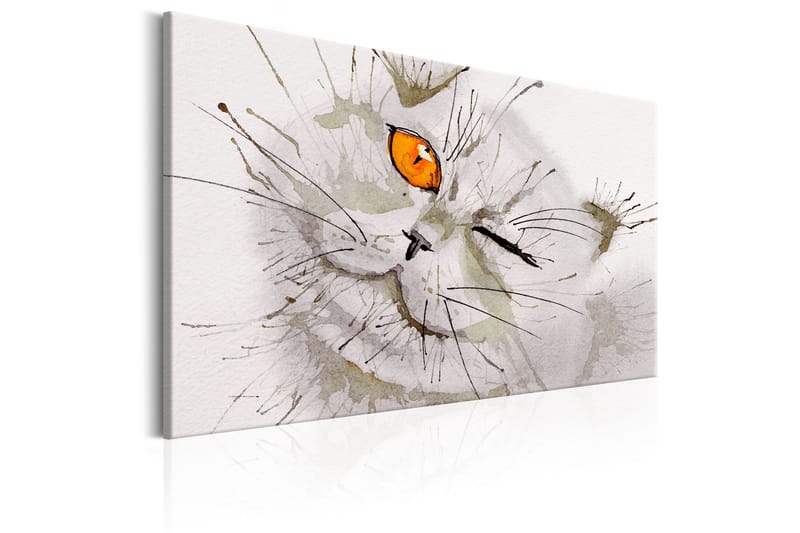 Billede Grey Cat 120x80 - Artgeist sp. z o. o. - Boligtilbehør - Billeder & kunst - Billeder på lærred
