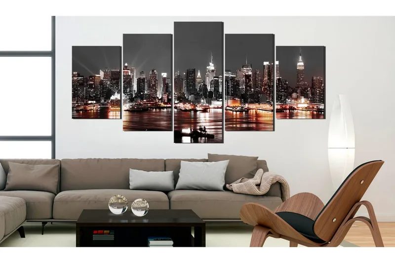Billede Grey City 100x50 - Artgeist sp. z o. o. - Boligtilbehør - Billeder & kunst - Billeder på lærred