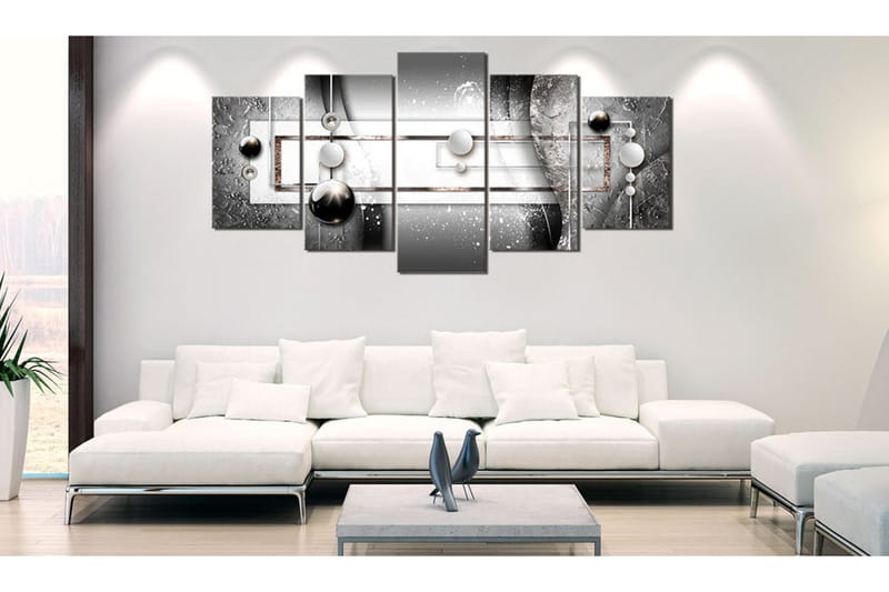 Billede Grey Symmetry 100x50 - Artgeist sp. z o. o. - Boligtilbehør - Billeder & kunst - Billeder på lærred