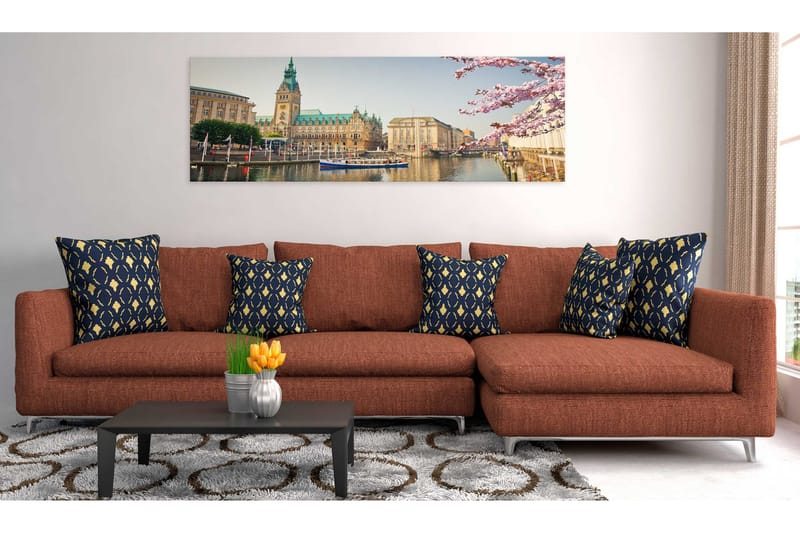 Billede Hamburg Town Hall 135x45 - Artgeist sp. z o. o. - Boligtilbehør - Billeder & kunst - Billeder på lærred