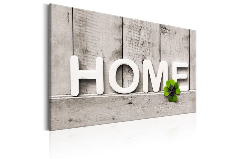 Billede Happy Home 90x60 - Artgeist sp. z o. o. - Boligtilbehør - Billeder & kunst - Billeder på lærred