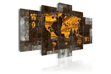 Billede Hidden Treasure World Map 100x50 - Artgeist sp. z o. o. - Boligtilbehør - Billeder & kunst - Billeder på lærred