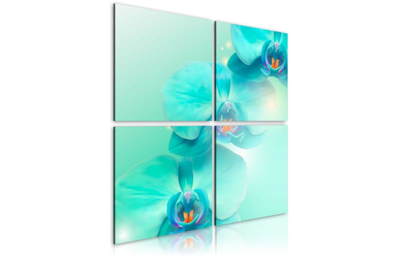Billede Himmelblå Orkidéer 80x80 - Artgeist sp. z o. o. - Boligtilbehør - Billeder & kunst - Billeder på lærred