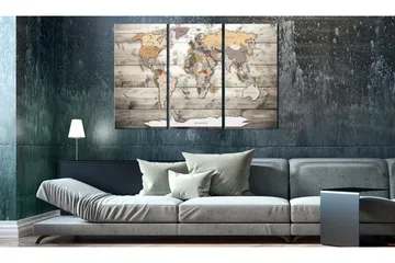 Billede History Of Travel 120x80 - Artgeist sp. z o. o. - Boligtilbehør - Billeder & kunst - Billeder på lærred