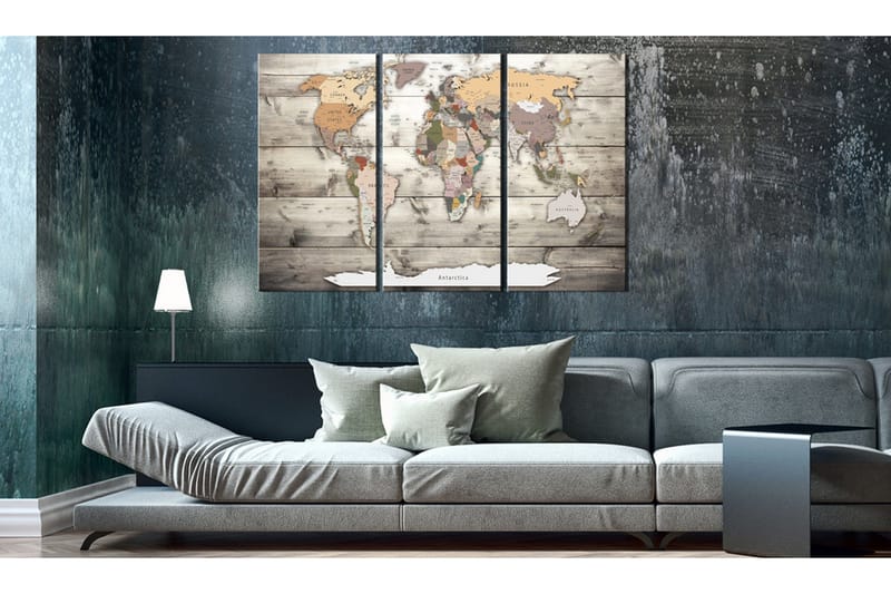 Billede History Of Travel 90x60 - Artgeist sp. z o. o. - Boligtilbehør - Billeder & kunst - Billeder på lærred