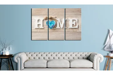 Billede Home Blue Love 120x80 - Artgeist sp. z o. o. - Boligtilbehør - Billeder & kunst - Billeder på lærred