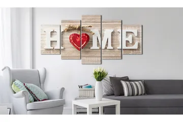 Billede Home House Of Love 100x50 - Artgeist sp. z o. o. - Boligtilbehør - Billeder & kunst - Billeder på lærred
