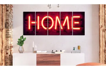 Billede Home Neon 225x90 - Artgeist sp. z o. o. - Boligtilbehør - Billeder & kunst - Billeder på lærred