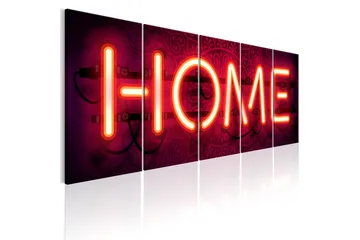 Billede Home Neon 225x90 - Artgeist sp. z o. o. - Boligtilbehør - Billeder & kunst - Billeder på lærred
