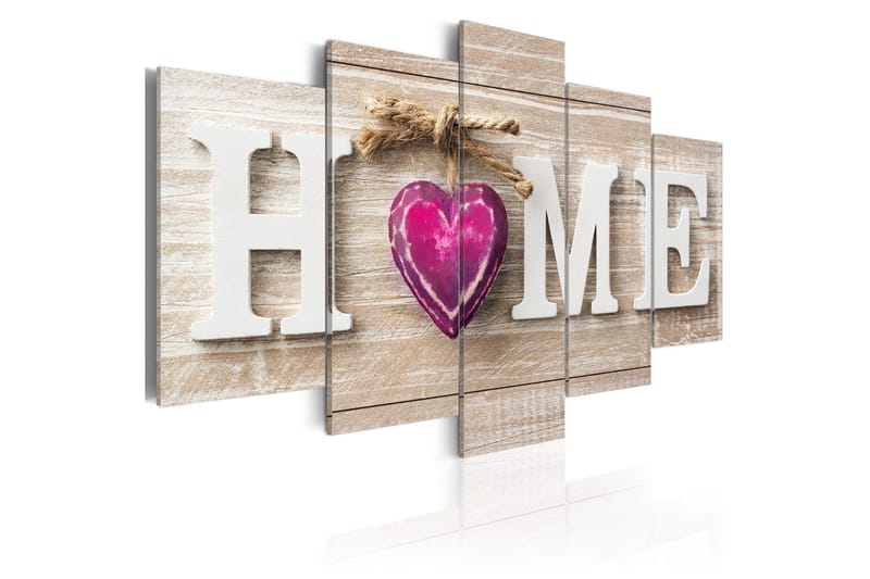 Billede Home Pink Heart 100x50, Artgeist sp. z o. o.