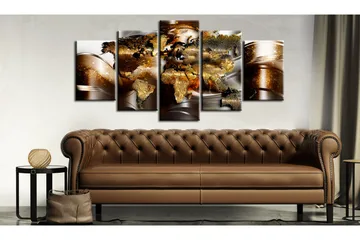 Billede Honey Continents 100x50 - Artgeist sp. z o. o. - Boligtilbehør - Billeder & kunst - Billeder på lærred