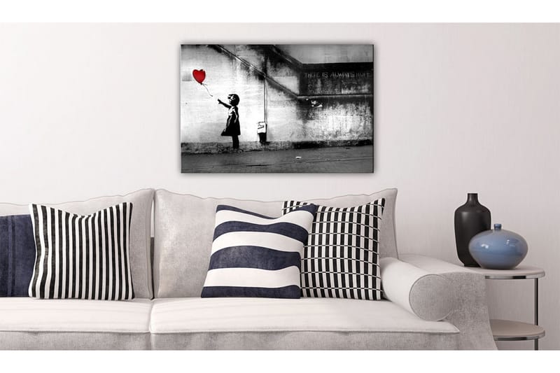 Billede Hope Banksy 60x40 - Artgeist sp. z o. o. - Boligtilbehør - Billeder & kunst - Billeder på lærred