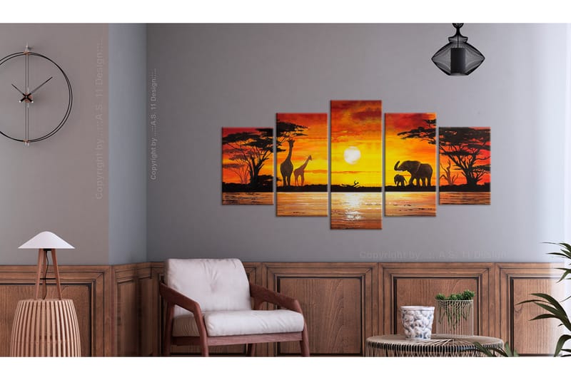 Billede Hot Safari 200x100 - Artgeist sp. z o. o. - Boligtilbehør - Billeder & kunst - Billeder på lærred