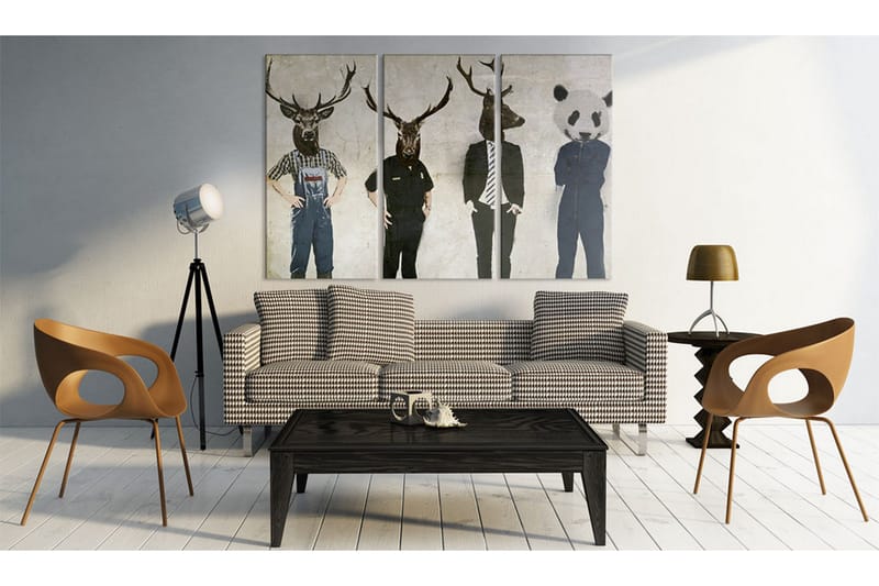 Billede Humans Are Also Animals 120x80 - Artgeist sp. z o. o. - Boligtilbehør - Billeder & kunst - Billeder på lærred