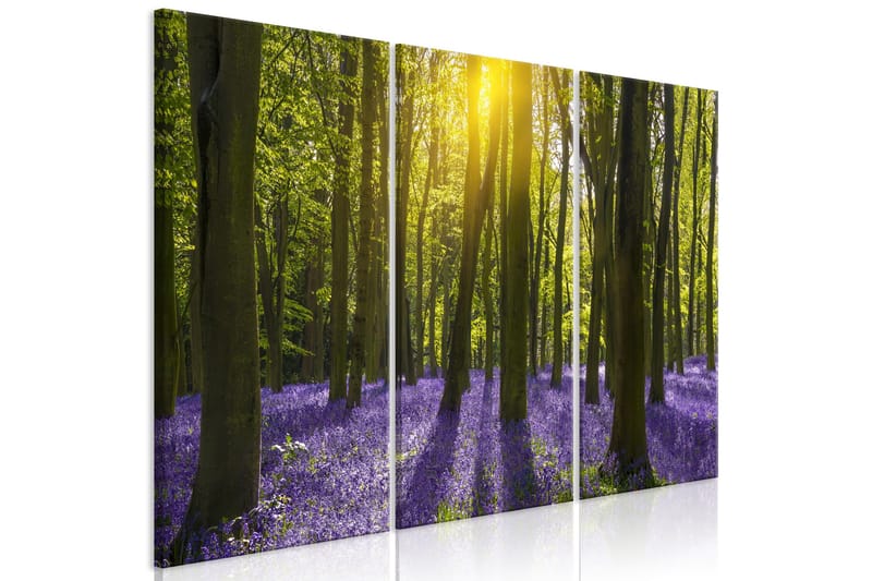 Billede Hyacinth Field 3 Parts 120x80, Artgeist sp. z o. o.