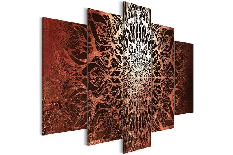 Billede Hypnosis 5 Parts Orange Wide 100x50, Artgeist sp. z o. o.