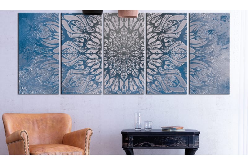 Billede Hypnosis 5 Parts Blue Narrow 200x80 - Artgeist sp. z o. o. - Boligtilbehør - Billeder & kunst - Billeder på lærred