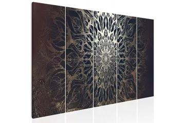 Billede Hypnosis 5 Parts Brown Narrow 225x90 - Artgeist sp. z o. o. - Boligtilbehør - Billeder & kunst - Billeder på lærred