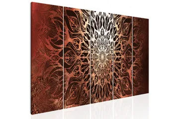 Billede Hypnosis 5 Parts Orange Narrow 200x80 - Artgeist sp. z o. o. - Boligtilbehør - Billeder & kunst - Billeder på lærred