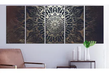 Billede Hypnosis 5 Parts Brown Narrow 225x90 - Artgeist sp. z o. o. - Boligtilbehør - Billeder & kunst - Billeder på lærred