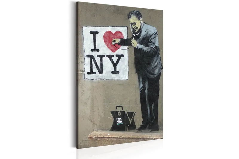Billede I Love New York by Banksy 80x120, Artgeist sp. z o. o.