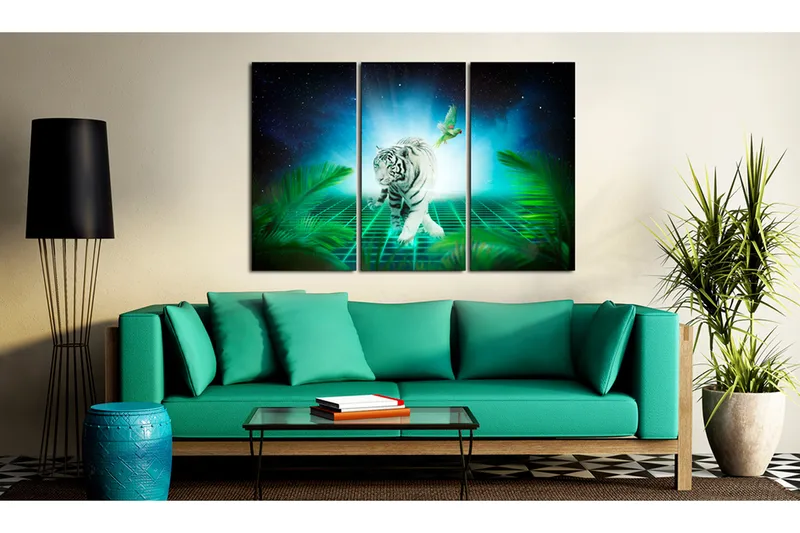 Billede Ice Tiger 60x40 - Artgeist sp. z o. o. - Boligtilbehør - Billeder & kunst - Billeder på lærred