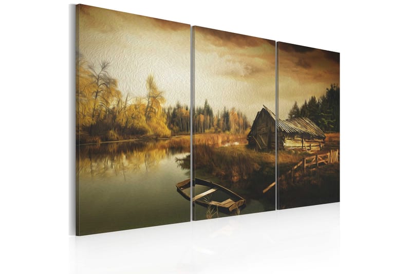 Billede Idyllic Village Triptych 120x80, Artgeist sp. z o. o.