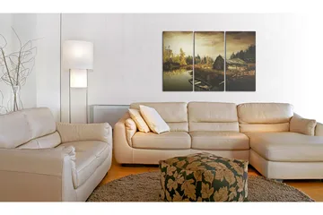 Billede Idyllic Village Triptych 60x40 - Artgeist sp. z o. o. - Boligtilbehør - Billeder & kunst - Billeder på lærred