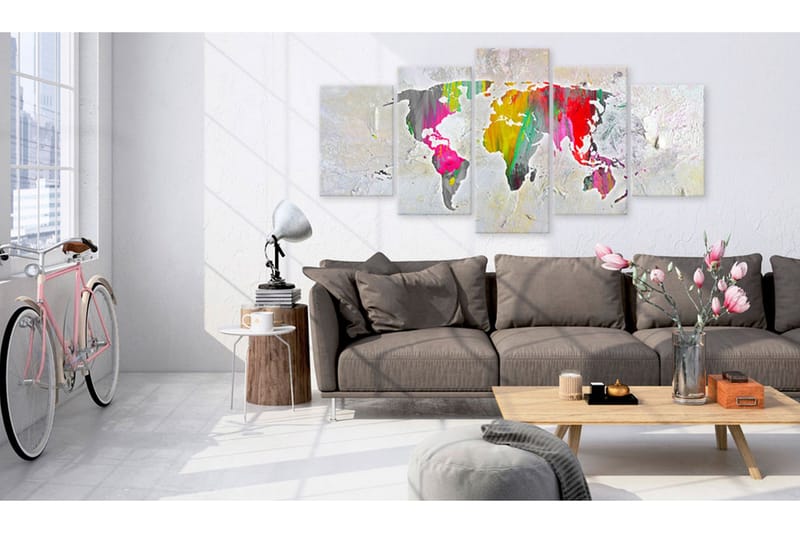 Billede Illustration Of The World 200x100 - Artgeist sp. z o. o. - Boligtilbehør - Billeder & kunst - Billeder på lærred
